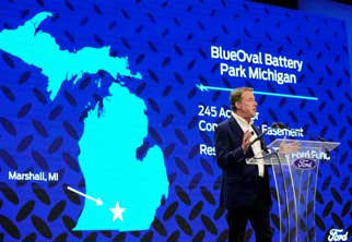 Ford to build US$3.5 bn plant for EV batteries in Michigan