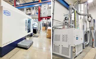 StackTeck adds Netstal machine and Piovan dryer at PET processing lab